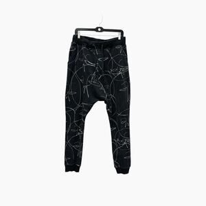 Haculla Joggers in Black and White Print Rare Men’s‎ Size Large